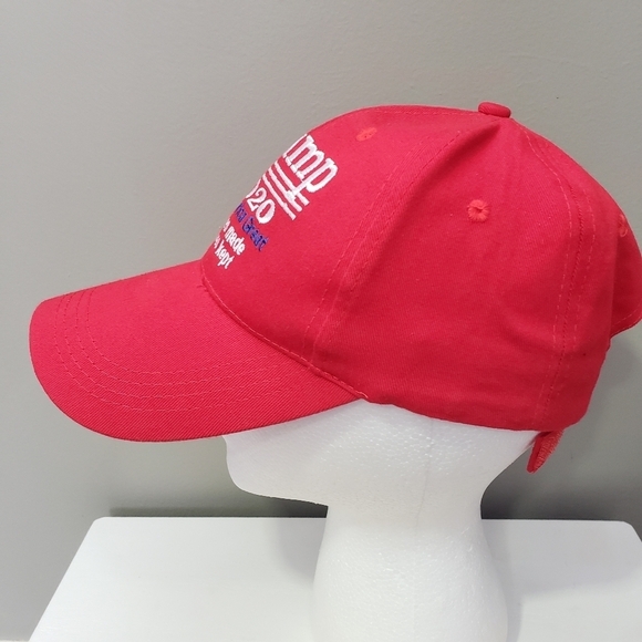 Trump 2020 Keep America Great Red Embroidered Baseball Cap Hat - Picture 6 of 7